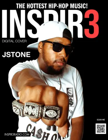 JStone on Inspir3 digital cover 1, hip-hop music portfolio. Photo by: Renaldo Creative of Williamston, North Carolina.